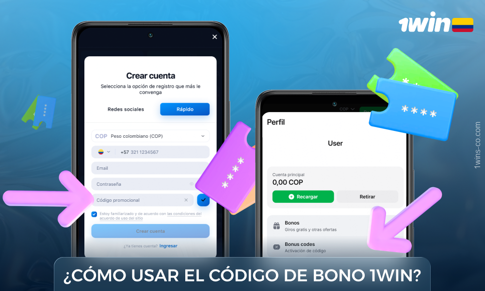 Para activar el código de bonificación 1WIN, los jugadores colombianos deben seguir unos sencillos pasos